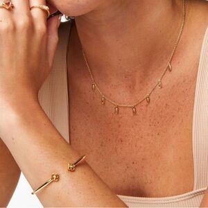 Kendra Scott Iris 14k gold over brass cuff bracelet: open closure 0.3”L elegant